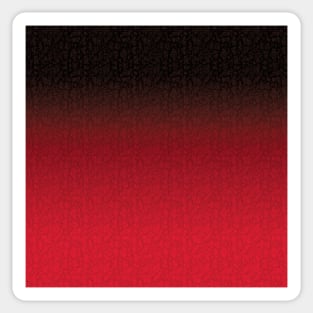 Bloody night, black and red ombre print Sticker